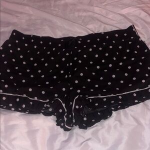 Victoria's Secret Black and White Polka Dot Shorts
